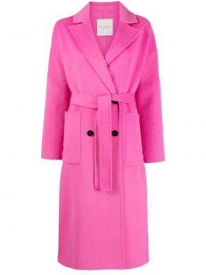 Gyapjú kabát Ermanno Firenze rózsaszín