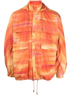 Absztrakt mintás kapucnis dzseki nyomtatás Ahluwalia