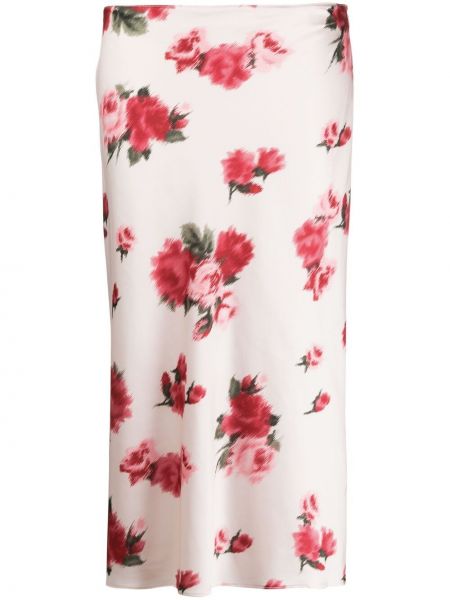 Falda midi de flores con estampado Blumarine rosa