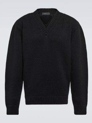 Vlněný svetr Prada černý