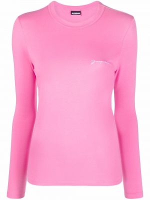 T-shirt a maniche lunghe Jacquemus rosa