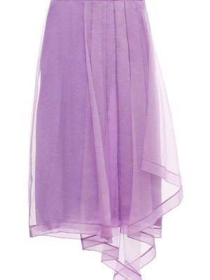 Шелковая юбка Gucci фиолетовая