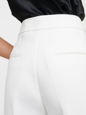 Pantalones rectos de crepé Rebecca Vallance blanco