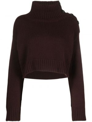 Пуловер Yves Salomon кафяво