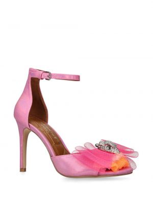 Sandály s mašlí Kurt Geiger London růžové