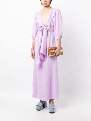 Robe longue en lin Faithfull The Brand violet