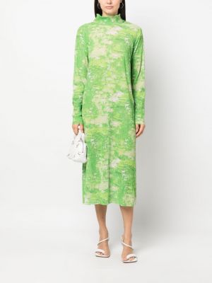 Dlouhé šaty se síťovinou Henrik Vibskov zelené