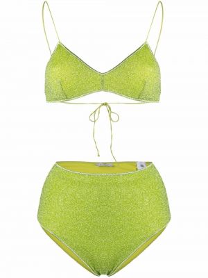 Bikini cu talie înaltă Oseree verde