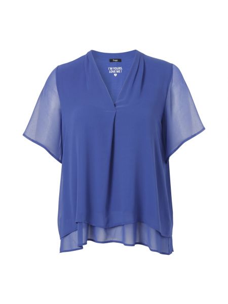 Bluse mit v-ausschnitt Frapp blau