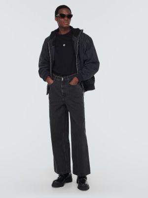 Voľné džínsy s rovným strihom Givenchy čierna