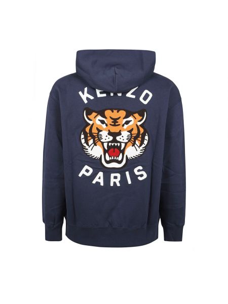 Oversize hoodie mit tiger streifen Kenzo blau