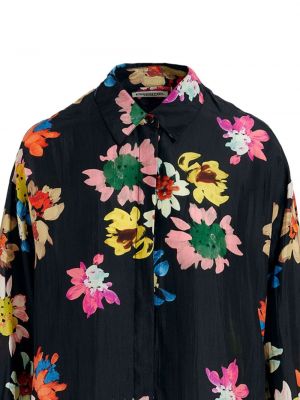 Květinová košile s potiskem Essentiel Antwerp černá