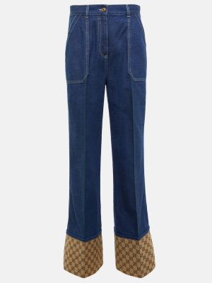 Jeansy relaxed fit Gucci niebieskie