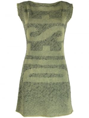 Rochie tricotate din jacard Diesel verde