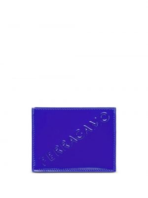 Kožená peňaženka Ferragamo modrá