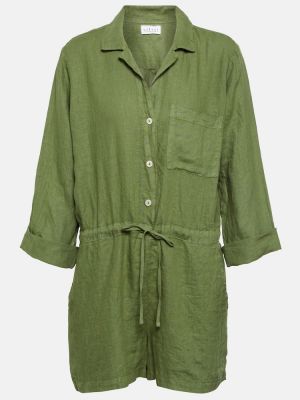 Βαμβακερή βελούδινη ολόσωμη φόρμα Velvet πράσινο