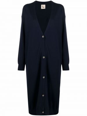 Кашмирено палто с v-образно деколте Paula синьо