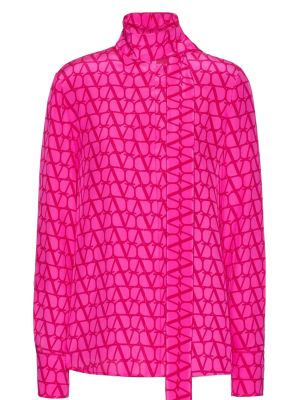 Розовая блузка Valentino