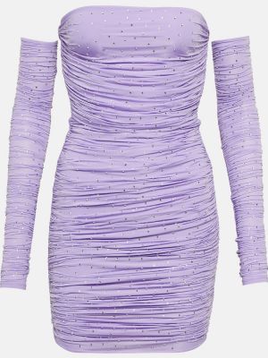 Křišťálové šaty jersey Alex Perry fialové