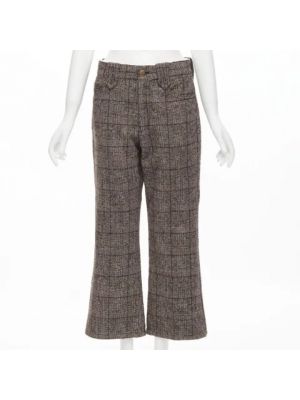 Spodnie wełniane Marc Jacobs Pre-owned brązowe