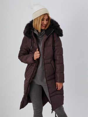 Kabát s kapucňou Moodo hnedá