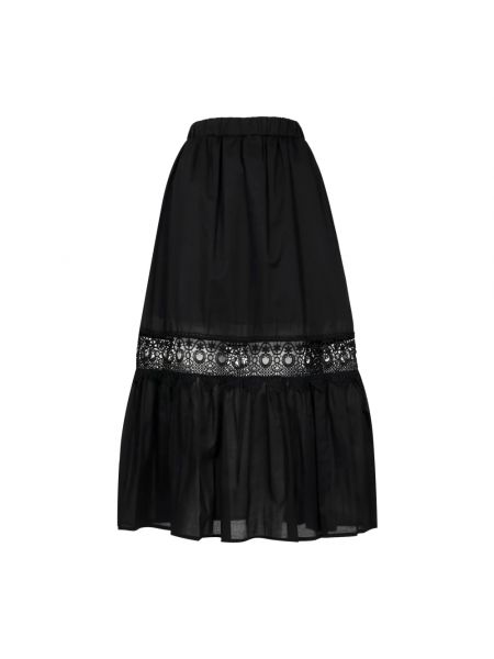 Spódnica midi bawełniana Kaos czarna