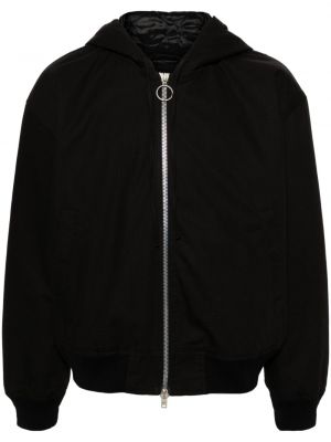Pamučna jakna s kapuljačom Acne Studios crna