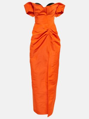 Dolga obleka Alexander Mcqueen oranžna