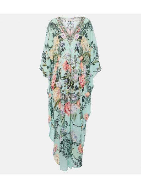 Floral silke kaftan Camilla