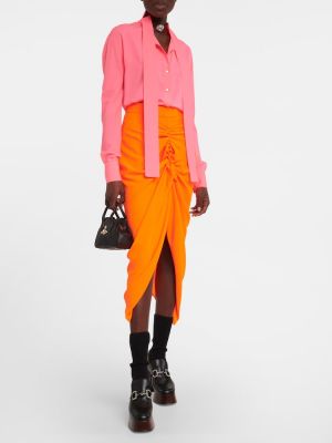 Aszimmetrikus midi szoknya Vivienne Westwood narancsszínű