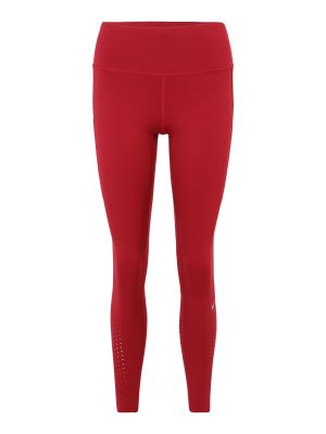 Jednofarebné teplákové nohavice na zips skinny fit Nike - červená