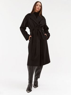 Manteau en laine large Hugo noir