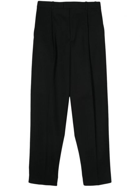 Vlněné kalhoty Bottega Veneta černé