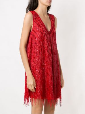 Jedwabna sukienka wieczorowa Emporio Armani czerwona
