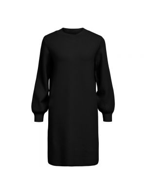 Длинное платье с длинным рукавом Object черное