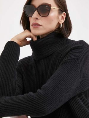 Okulary przeciwsłoneczne gradientowe oversize Vogue brązowe