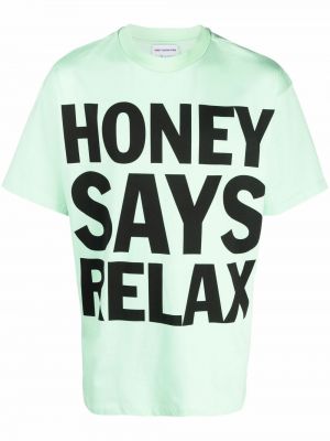 Camiseta con estampado Honey Fucking Dijon verde