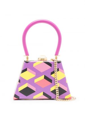 Trykt mini bag Moschino lilla