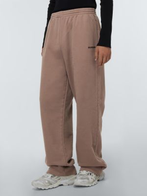 Pantaloni tuta felpati Balenciaga marrone