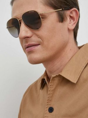 Okulary przeciwsłoneczne Armani Exchange złote