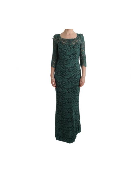 Sukienka długa Dolce And Gabbana zielona