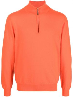 Pull en tricot à col montant Leathersmith Of London orange