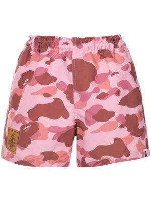 Pantalones cortos deportivos con estampado A Bathing Ape® rosa