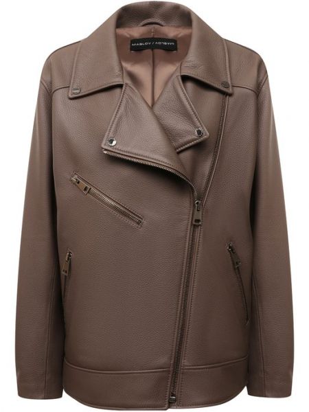 Кожаная куртка Maslov коричневая