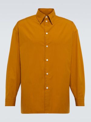 Bavlnená košeľa Lemaire oranžová