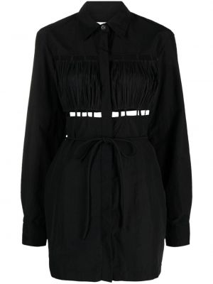 Košeľové šaty Nanushka čierna