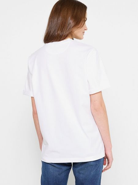 Koszulka z nadrukiem Replay biała