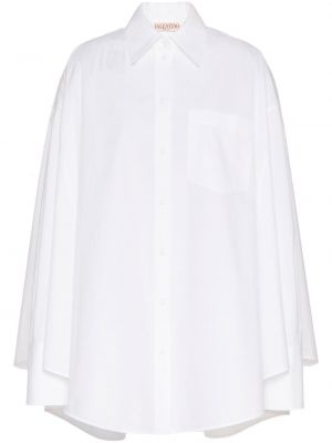 Bluzka bawełniana oversize Valentino biała