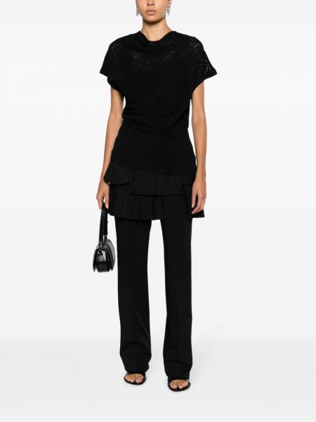 Koszulka żakardowa Givenchy czarna