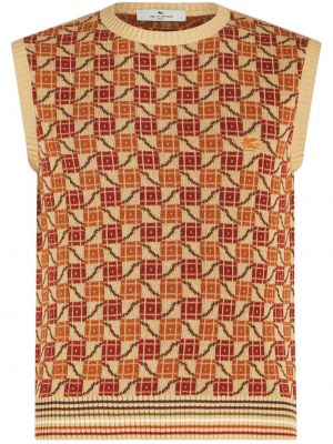Vestă tricotate cu imprimeu geometric Etro